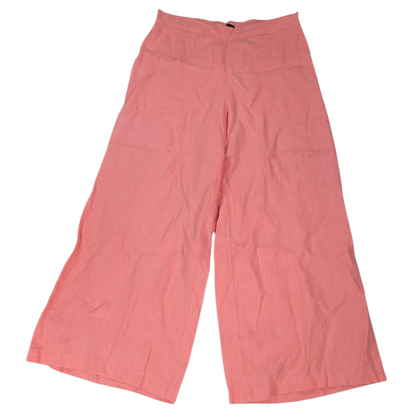 For Cynthia Womens Small Pink 100% Linen Wide Leg Pants Spring Summer Easter EUC - Picture 1 of 9